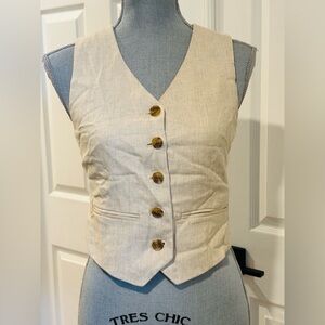 Banana Republic Women’s Linen‎ Blend Vest Size 0